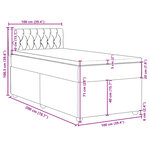 vidaXL Sommier à lattes de lit avec matelas Gris clair 100x200cm Tissu