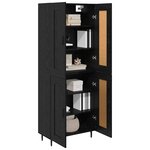 vidaXL Haut Armoire 2 Pièces Chêne noir Bois d'ingénierie