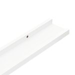 vidaXL Étagères à rebord pour cadre photo 2 Pièces Blanc 40x9x3 cm MDF