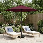 vidaXL Parasol de jardin avec base 230 x 230 cm Polyester