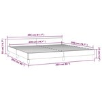 vidaXL Cadre de lit sans matelas marron foncé 200x200 cm tissu