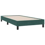vidaXL Sommier à lattes de lit et matelas vert foncé 90x210 cm velours