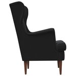 vidaXL Fauteuil Noir Velours