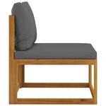 vidaXL Salon de jardin 6 Pièces avec coussin Bois d'acacia solide