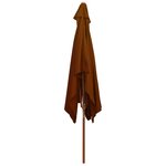 vidaXL Parasol de jardin avec mât en bois terre cuite 200x300 cm