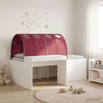 vidaXL Lit haut pour enfants avec bureau Blanc et rouge