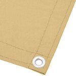 vidaXL Écran de balcon sable 90x1000 cm 100  polyester oxford