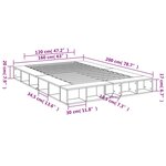 vidaXL Cadre de lit sans matelas noir 160x200 cm
