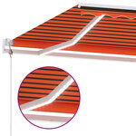 vidaXL Auvent automatique capteur de vent/LED 450x300 cm Orange marron