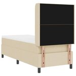 vidaXL Lit à ressorts avec matelas Crème 80 x 200 cm tissu