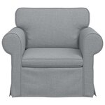 vidaXL Canapé Gris clair 215 x 82 x 80 cm tissu