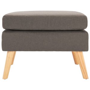 vidaXL Repose-pied Taupe Tissu