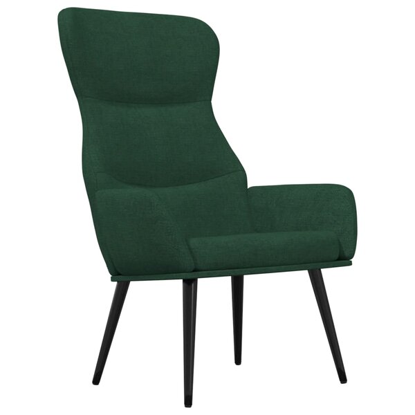 vidaXL Fauteuil inclinable Vert foncé Tissu