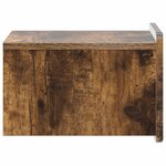 vidaXL Cabinet de chevet mural 2 Pièces Chêne fumé 33 x 34 5 x 24 cm