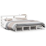 vidaXL Cadre de lit sans matelas blanc 180x200 cm bois massif de pin