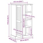 vidaXL Cabinet de salle de bain VIGO marron miel 67 5 x 34 x 110 cm