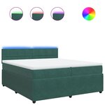 vidaXL Sommier à lattes de lit et matelas Vert foncé 200x200cm Velours