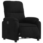 vidaXL Fauteuil inclinable électrique noir tissu microfibre