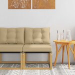 vidaXL Sofa de milieu extérieur Blanc
