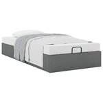 vidaXL Cadre de lit ottoman sans matelas gris foncé 80x200 cm tissu