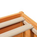 vidaXL Cadre de lit et tête de lit cire marron 100x200 cm bois de pin