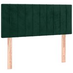 vidaXL Tête de lit à LED Vert foncé 100x5x78/88 cm Velours