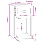 vidaXL Armoire latérale avec tiroir chêne sonoma 40x50x75 cm