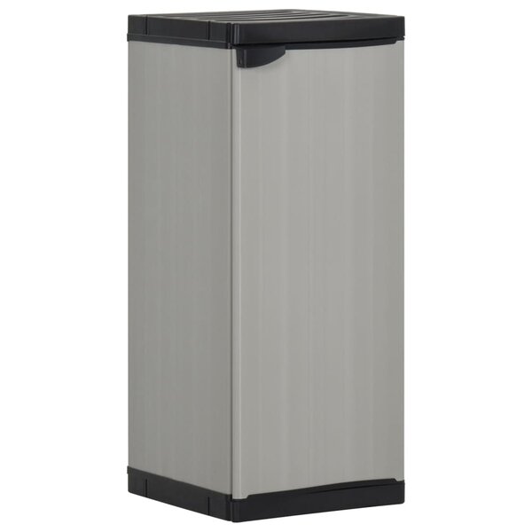 vidaXL Armoire de rangement de jardin 1 étagère Gris/noir 35x40x85 cm