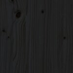 vidaXL Salon de jardin 4 Pièces avec coussins noir bois massif