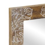 vidaXL Miroir de salle de bain 50x3x70 cm bois de manguier massif