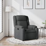 vidaXL Fauteuil inclinable gris foncé tissu