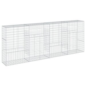 vidaXL Panier gabion avec couvercle 400x50x150 cm fer galvanisé
