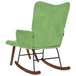 vidaXL Chaise à bascule avec repose-pied vert clair velours