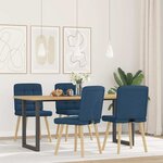 vidaXL Chaises à manger lot de 4 bleu tissu