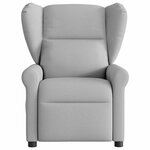 vidaXL Fauteuil inclinable électrique gris nuage tissu