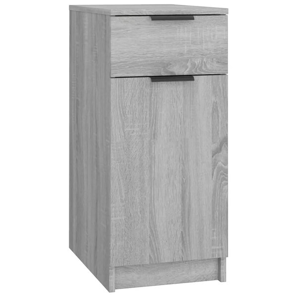 Armoire de bureau minimaliste rangement polyvalent 33 5 x 50 x 75 cm en bois d'ingénierie gris 02_0048310