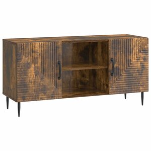 vidaXL Meuble TV Chêne fumé 102 x 34 5 x 50 cm Bois d'ingénierie