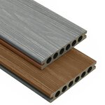 vidaXL Panneaux de terrasse et accessoires WPC Marron/gris 30 m² 2 2 m