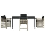 vidaXL Ensemble de salle à manger pour jardin 5 Pièces Gris clair