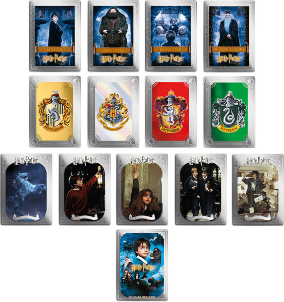 Monnaie HARRY POTTER Coin Cards Blind Box 2x Argent 1$ Samoa 2026