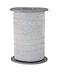 Bolduc poly glitter 100-m-bobine 10 mm argent