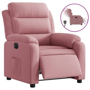vidaXL Fauteuil inclinable électrique Rose Velours