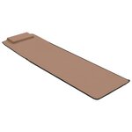 vidaXL Tapis de plage pliables 2 Pièces Acier et tissu marron