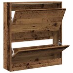 vidaXL Armoire à chaussures avec porte Bois ancien 80 x 21 x 87.5 cm