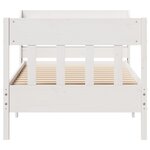 vidaXL Cadre de lit sans matelas blanc 90x190 cm bois de pin massif