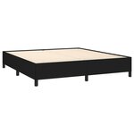 vidaXL Sommier à lattes de lit avec matelas Noir 180x200 cm Tissu