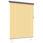 vidaXL Store enrouleur Blanc et Orange 200 x 250 cm Tissu et Aluminium