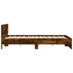 vidaXL Cadre de lit sans matelas chêne fumé 150x200 cm