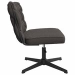 vidaXL Chaise pivotante de bureau gris foncé bouclé comme laine tissu