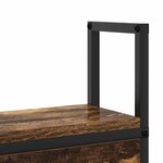 vidaXL Headboard de Rangement avec Station de Charge Chêne fumé 150 cm